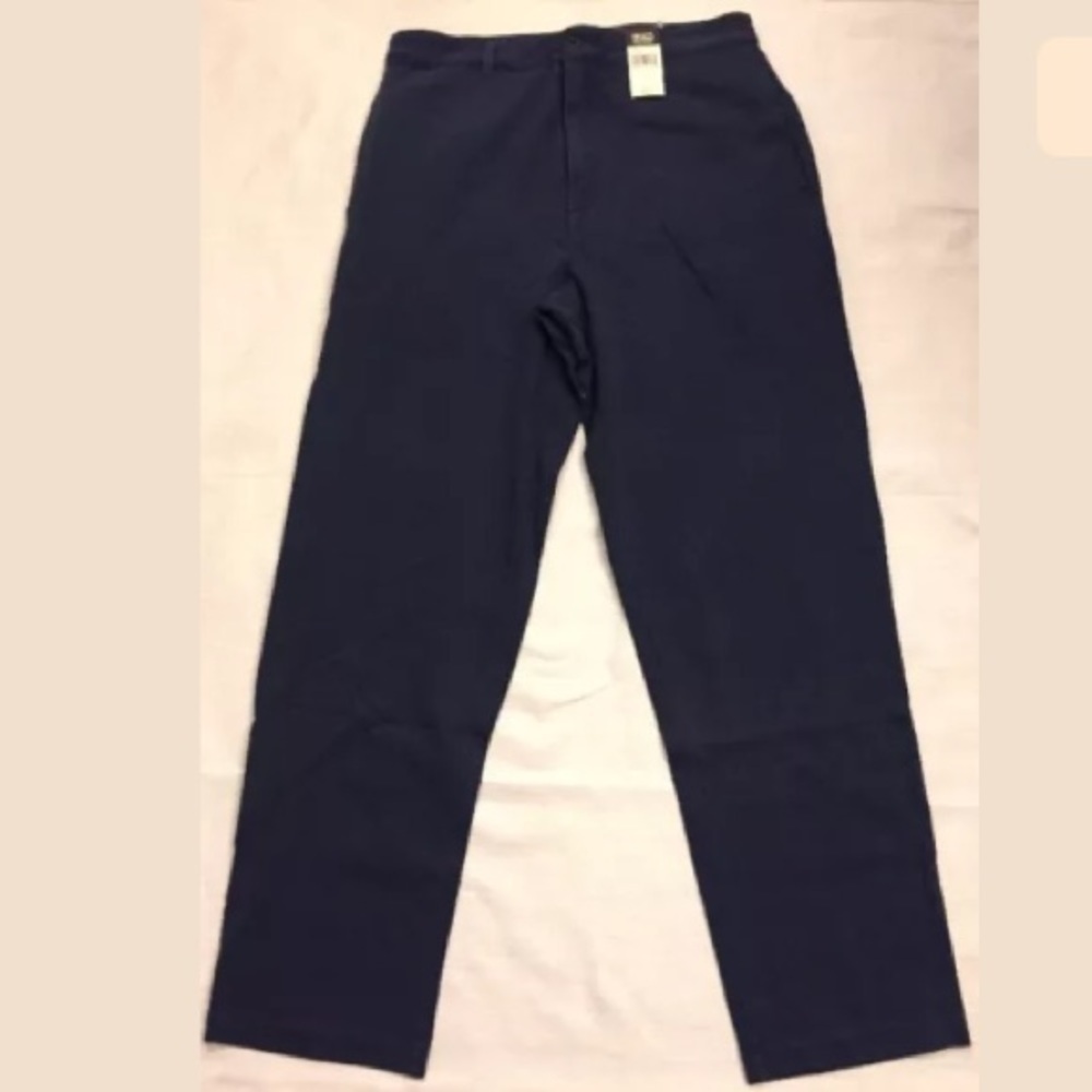 Polo Ralph Lauren Vintage The Cape Mens Flat Front Blue Pants - Picture 1 of 6